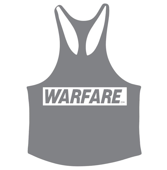 WARFARE Stringer Singlet Grey & White