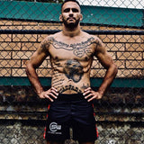 Supplement Warfare MMA / K1 Fight Shorts Black & Red Camo
