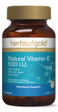 Herbs of Gold Natural Vitamin E 500IU (50 Capsules)